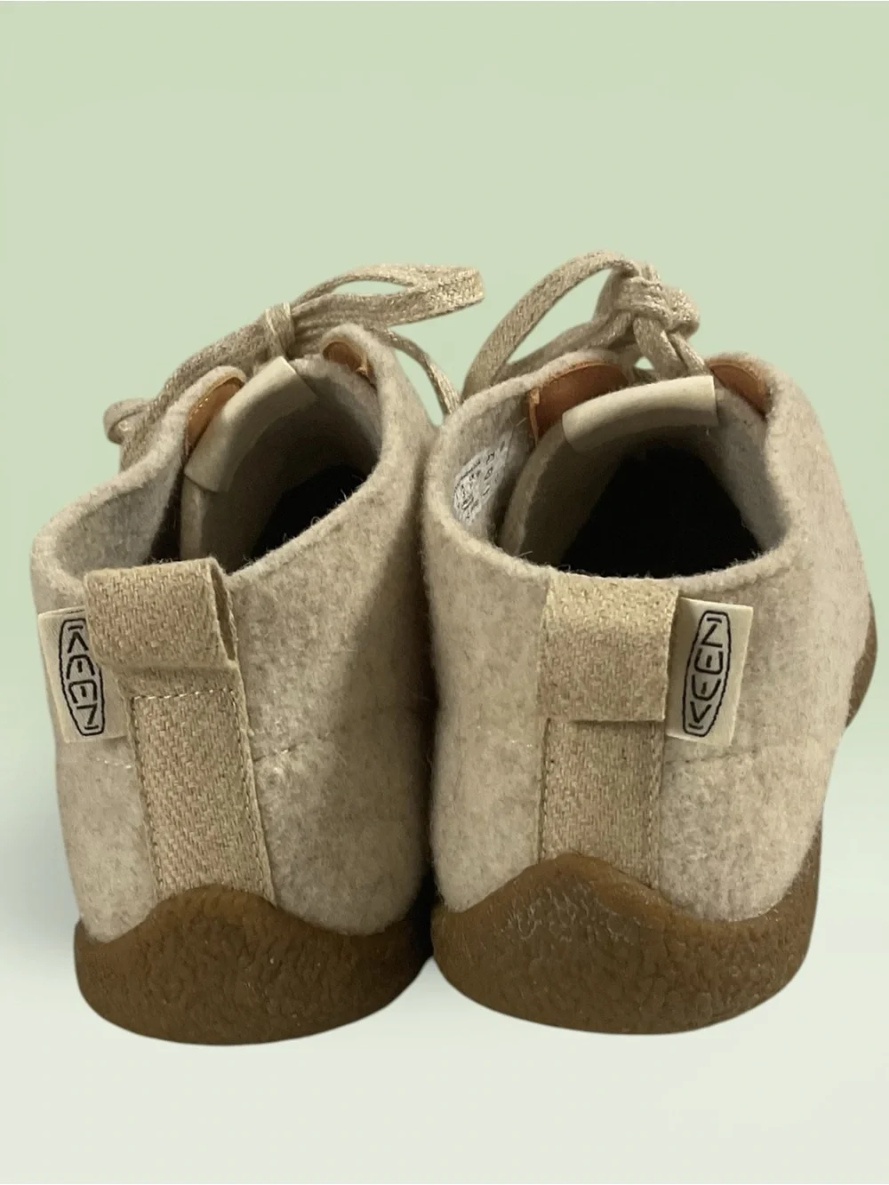 Keen Mosey Chukka Beige Felt Ankle Booties w/Brown Soles Women's Size 10